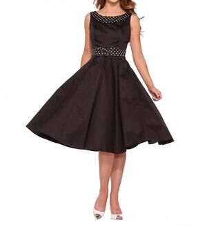 NEW ORCHID BLOOM recital swing dress in black
